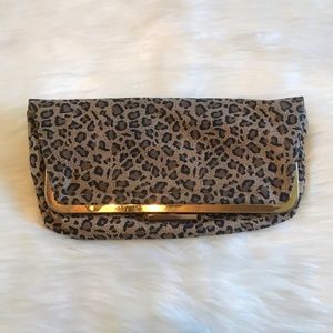Leopard Clutch with a Kiss Lock